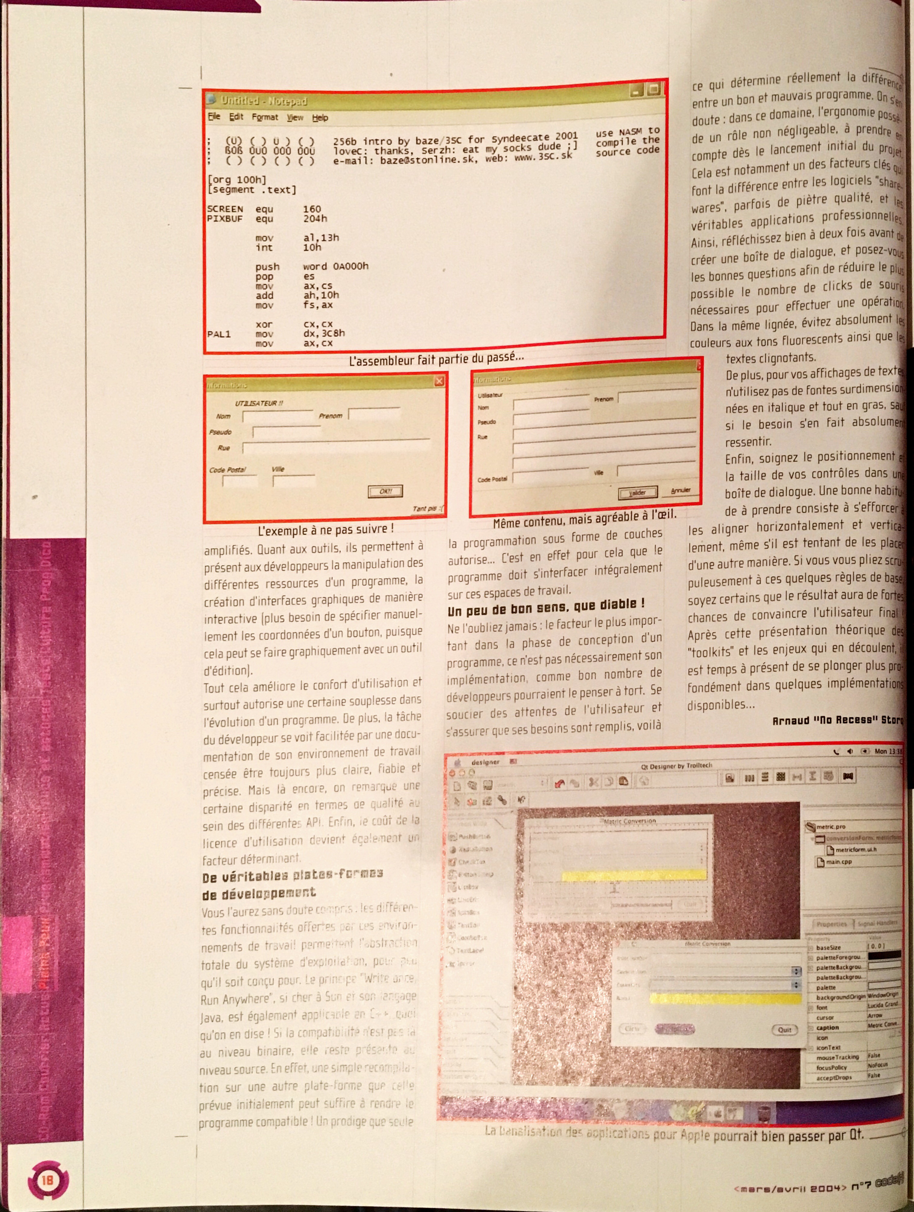 Page 3 of the article as it was printed in Code(R)