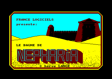 A screen from Le Bagne de Nepharia on the Amstrad CPC