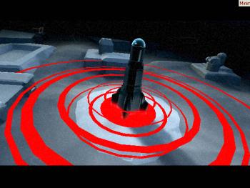 The obelisk of red rings from the demo Red Line