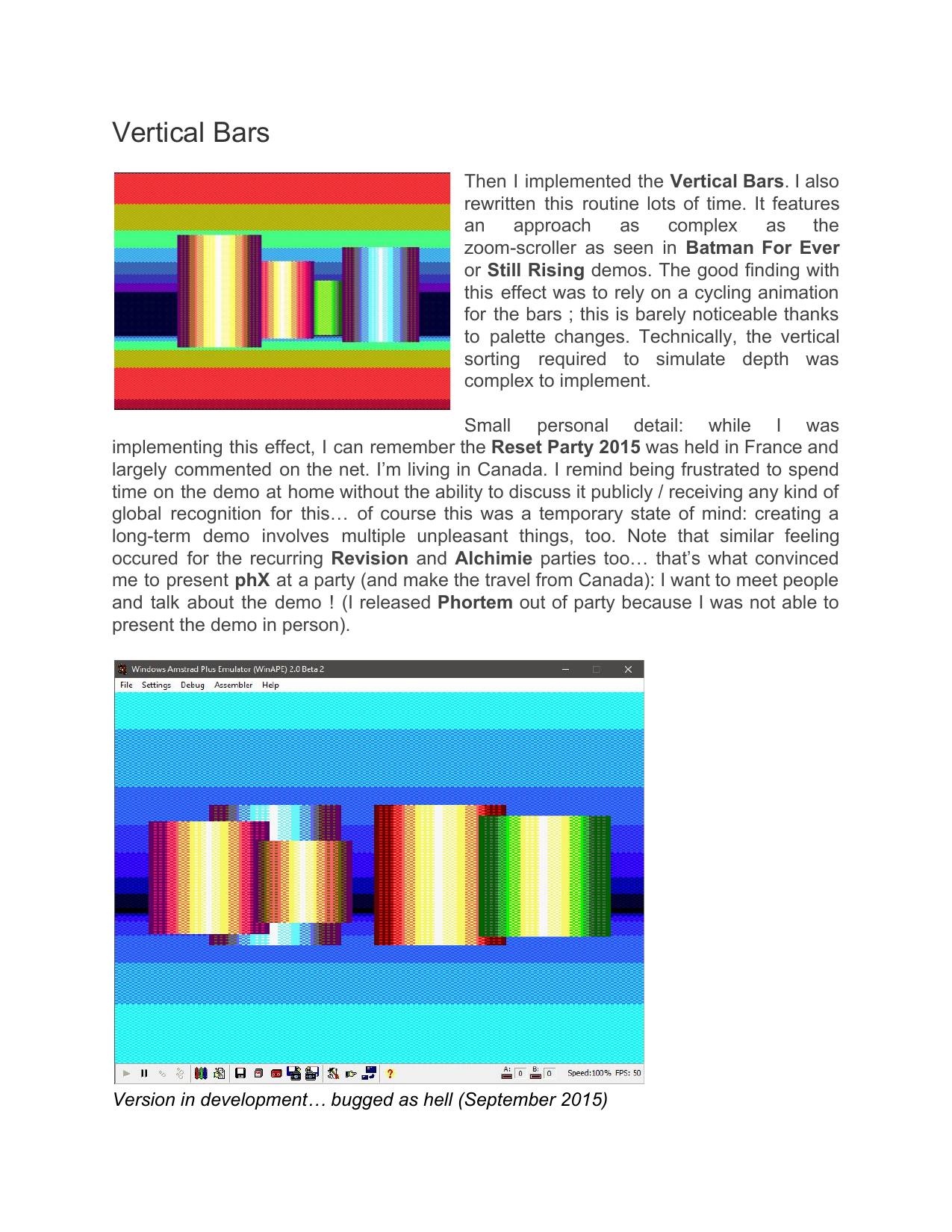 Page 13 of the phX making-of, as published