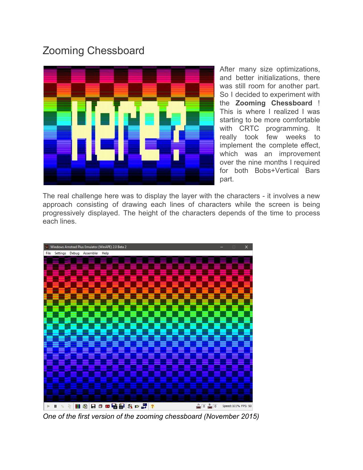 Page 15 of the phX making-of, as published