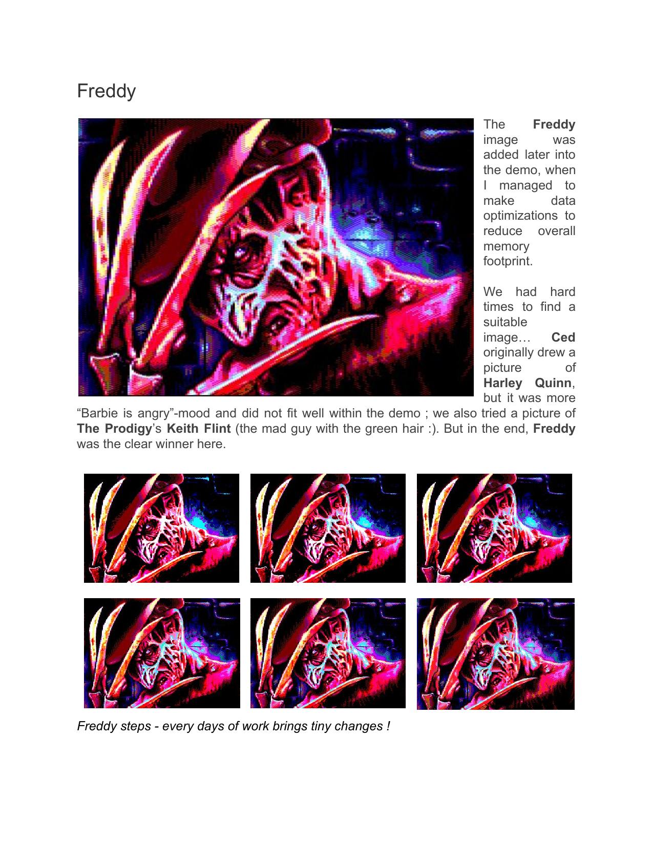 Page 21 of the phX making-of, as published