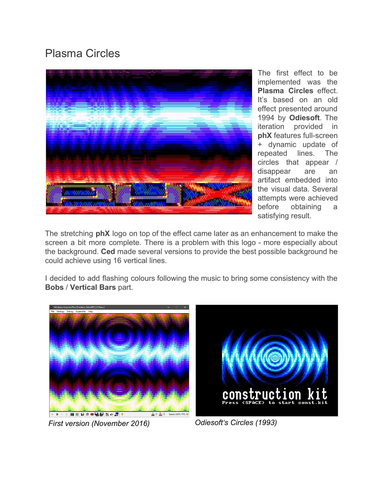 Page 25 of the phX making-of, as published