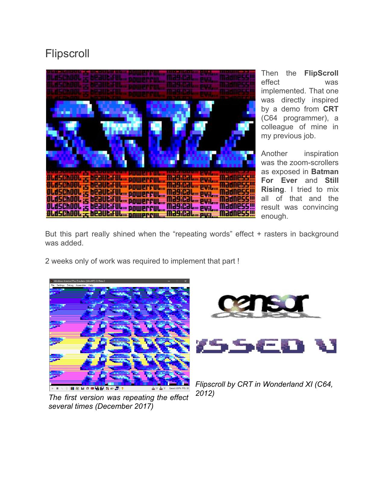 Page 27 of the phX making-of, as published