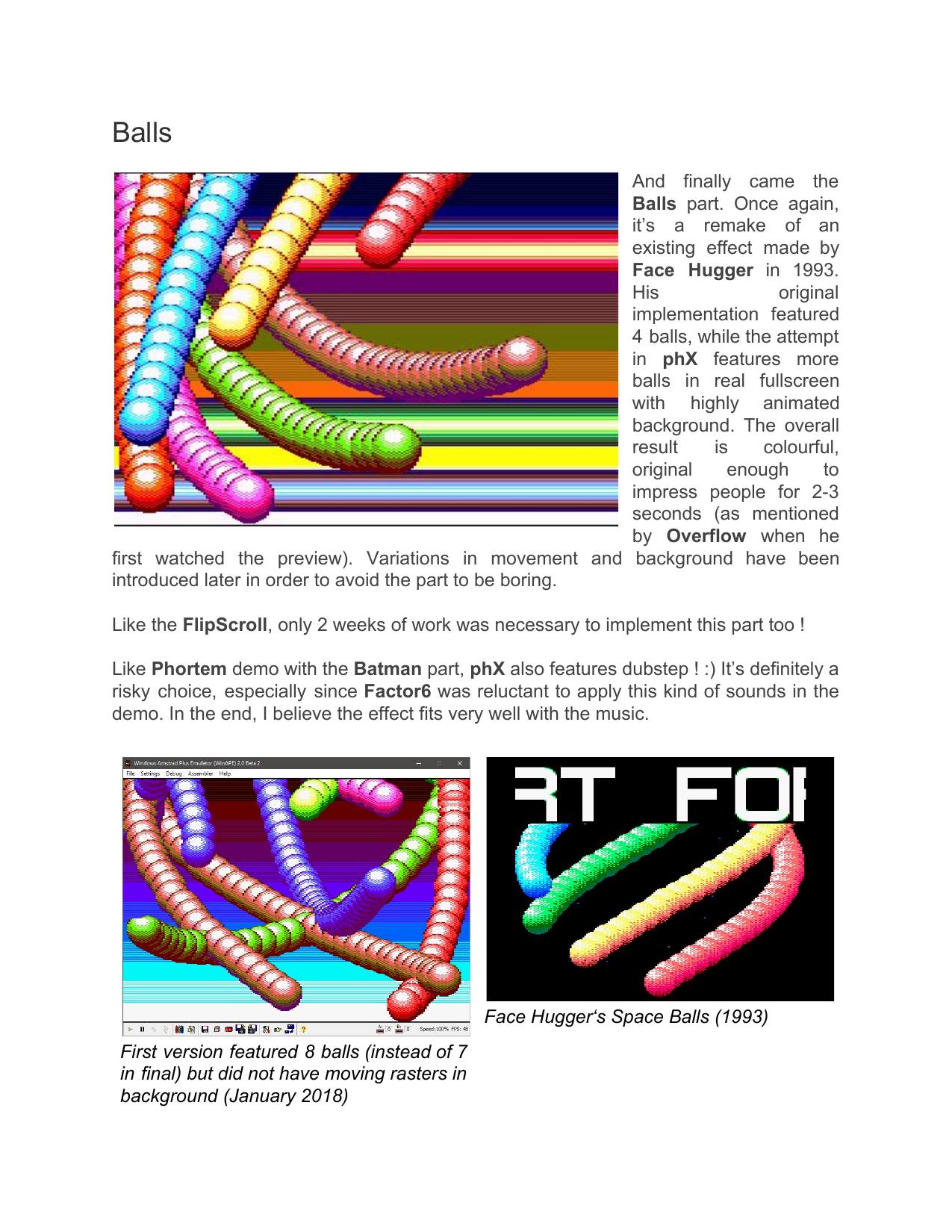 Page 28 of the phX making-of, as published