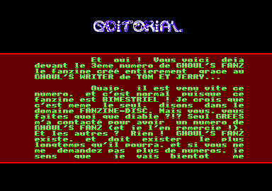 A screen from Ghoul's Fanz 3