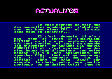 A screen from Ghoul's Fanz 3