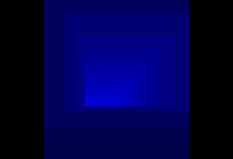 The squared tunnel, in blue