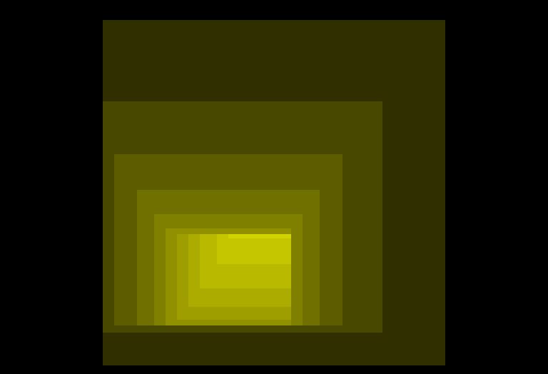 The squared tunnel, in yellow