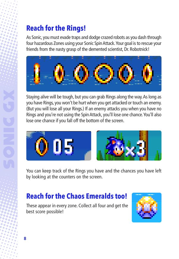 Page 8 of the instruction manual, as published