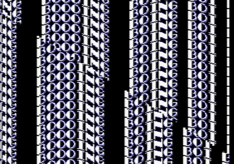 Gluggerscroll (MegaParty Demo) (there was a CRTC compatibility problem - was working fine on Thriller's development machine)