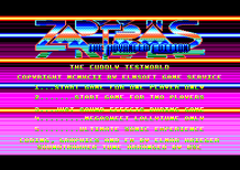 Zap't'Balls menu (Advanced Edition)