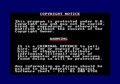 Speedlock 7 (TAPE) - Copyright Notice