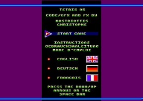 tetris95 mainmenu
